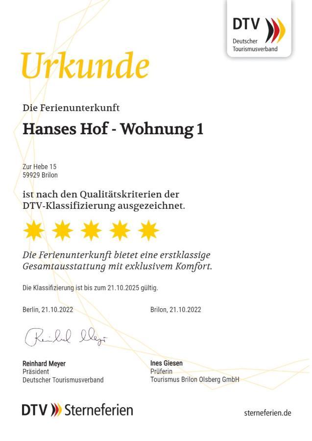 Hanses Hof Brilon Exterior foto